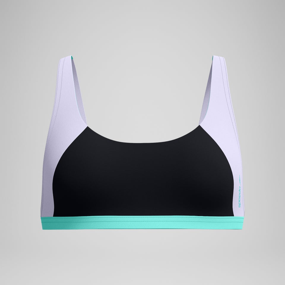 FLU3NTE Convertible-Bikinioberteil in Colourblock-Optik Schwarz für Damen