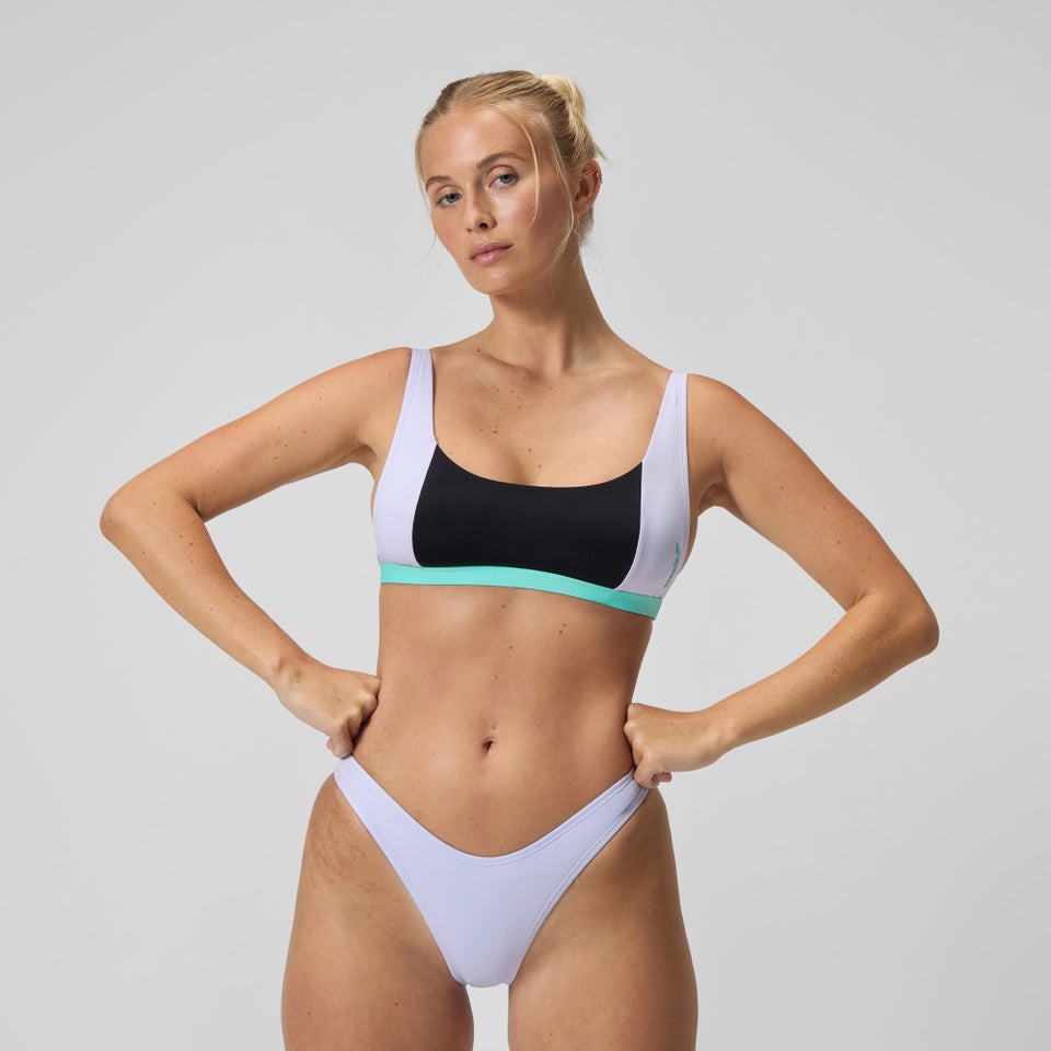 Women's FLU3NTE Colourblock Convertible Bikini Top Black