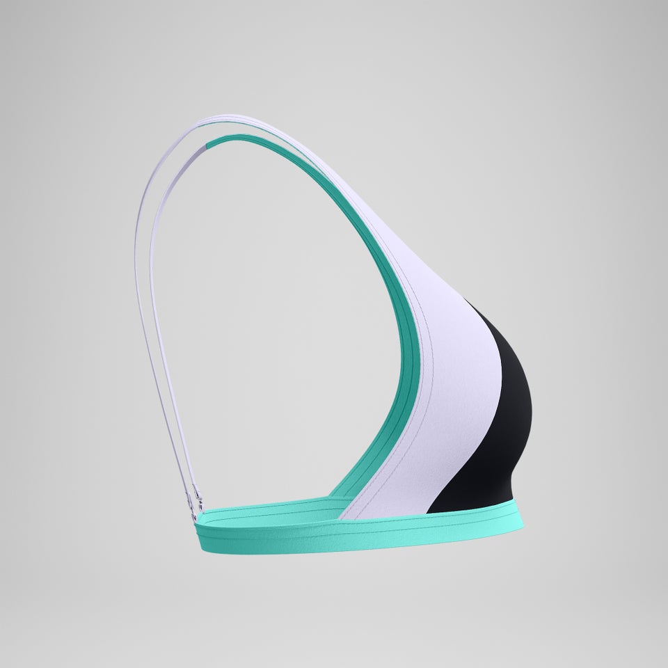 FLU3NTE Convertible-Bikinioberteil in Colourblock-Optik Schwarz für Damen