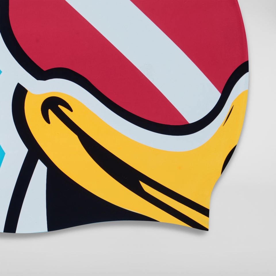 Kids Learn to Swim Penguin Printed Cap Blue