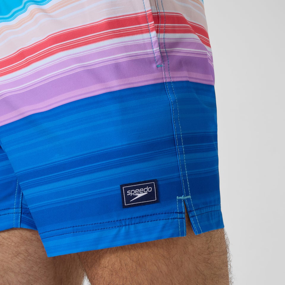 Men's Print Edge Redondo Volley 16" Swim Trunks Blue/Pink