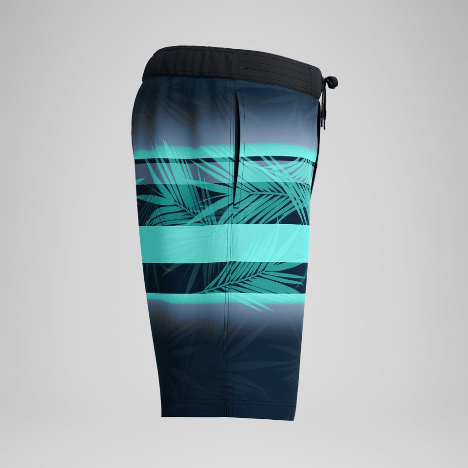Men's Print Bondi Boardshort 20" Black/Blue