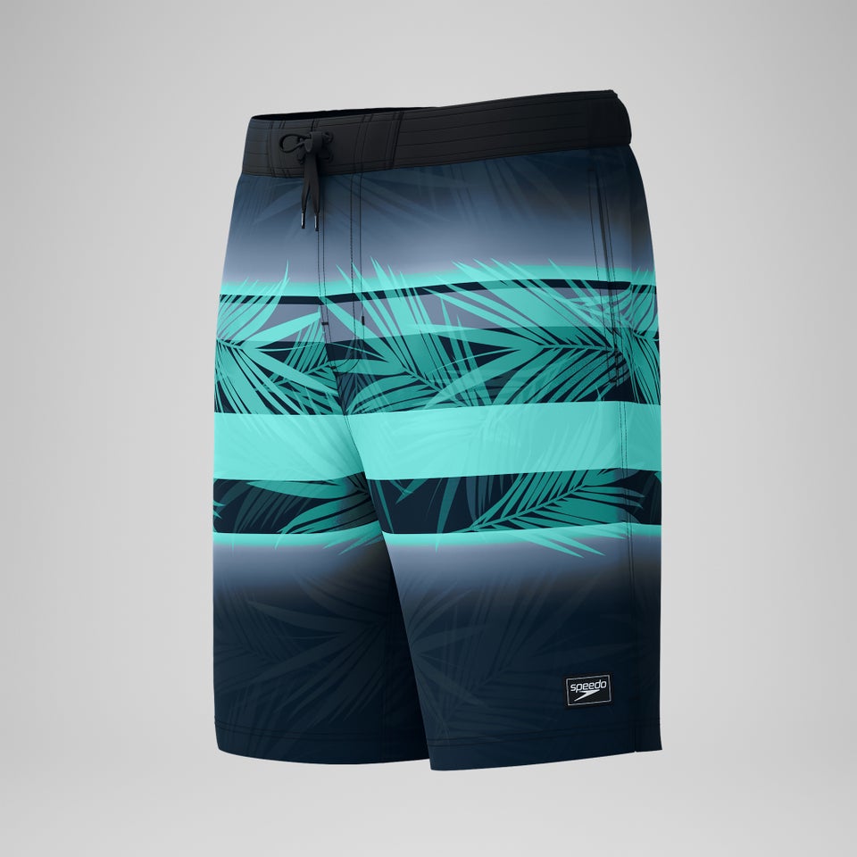 Men's Print Bondi Boardshort 20" Black/Blue