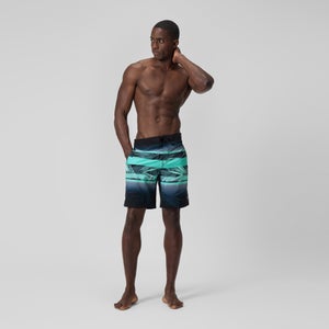 Men's Print Bondi Boardshort 20" Black/Blue