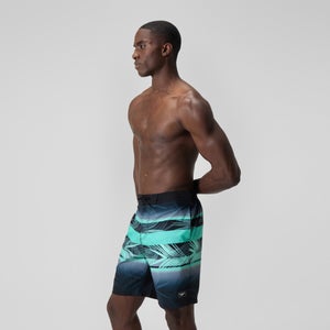 Men's Print Bondi Boardshort 20" Black/Blue