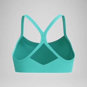 Einfarbiges Racerback-Bikinioberteil Türkis für Damen