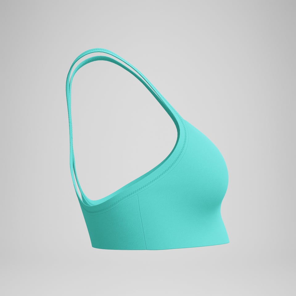 Haut de bikini Femme Solid Racerback turquoise
