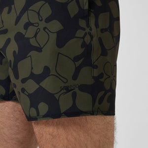 Men's Lookout Printed 16'' Swim Shorts Dark Green