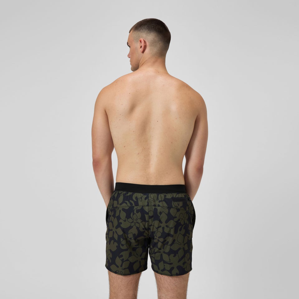 Men's Lookout Printed 16'' Swim Shorts Dark Green