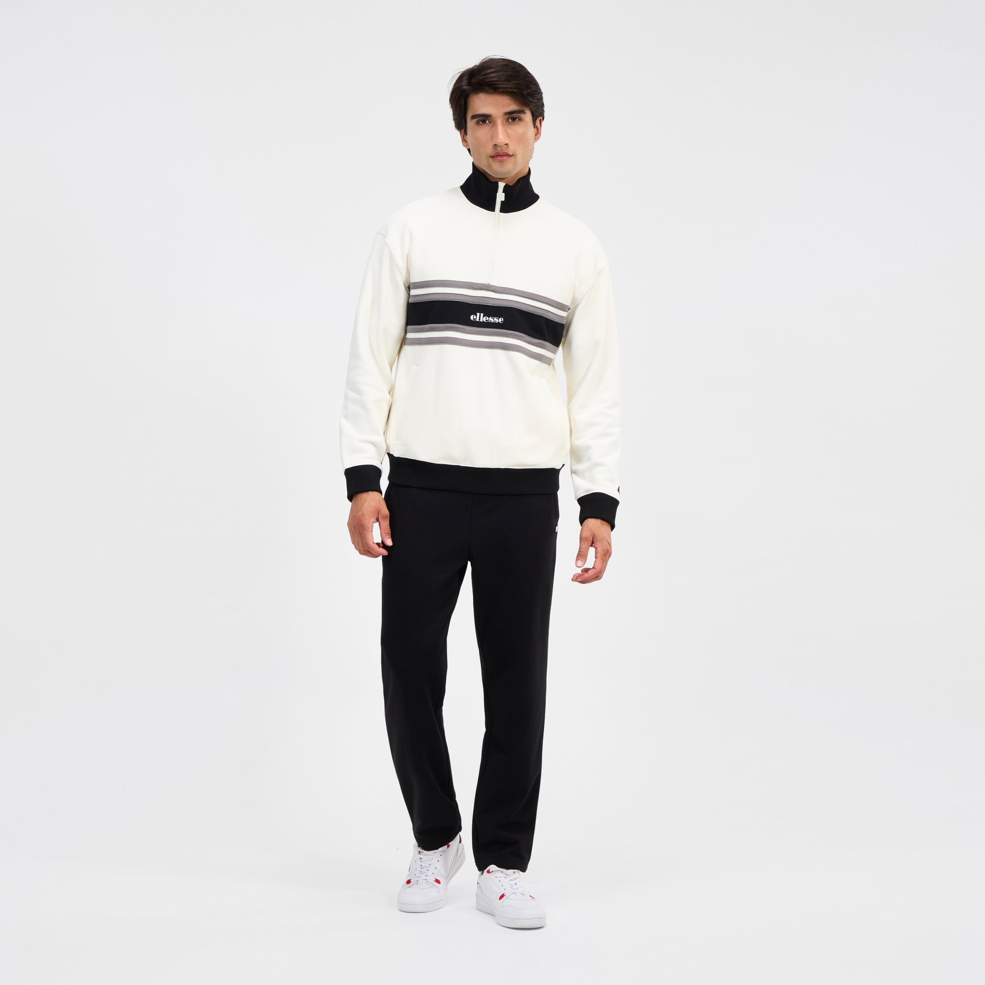 Men's Cossoine 1/4 Zip Top White | ellesse UK