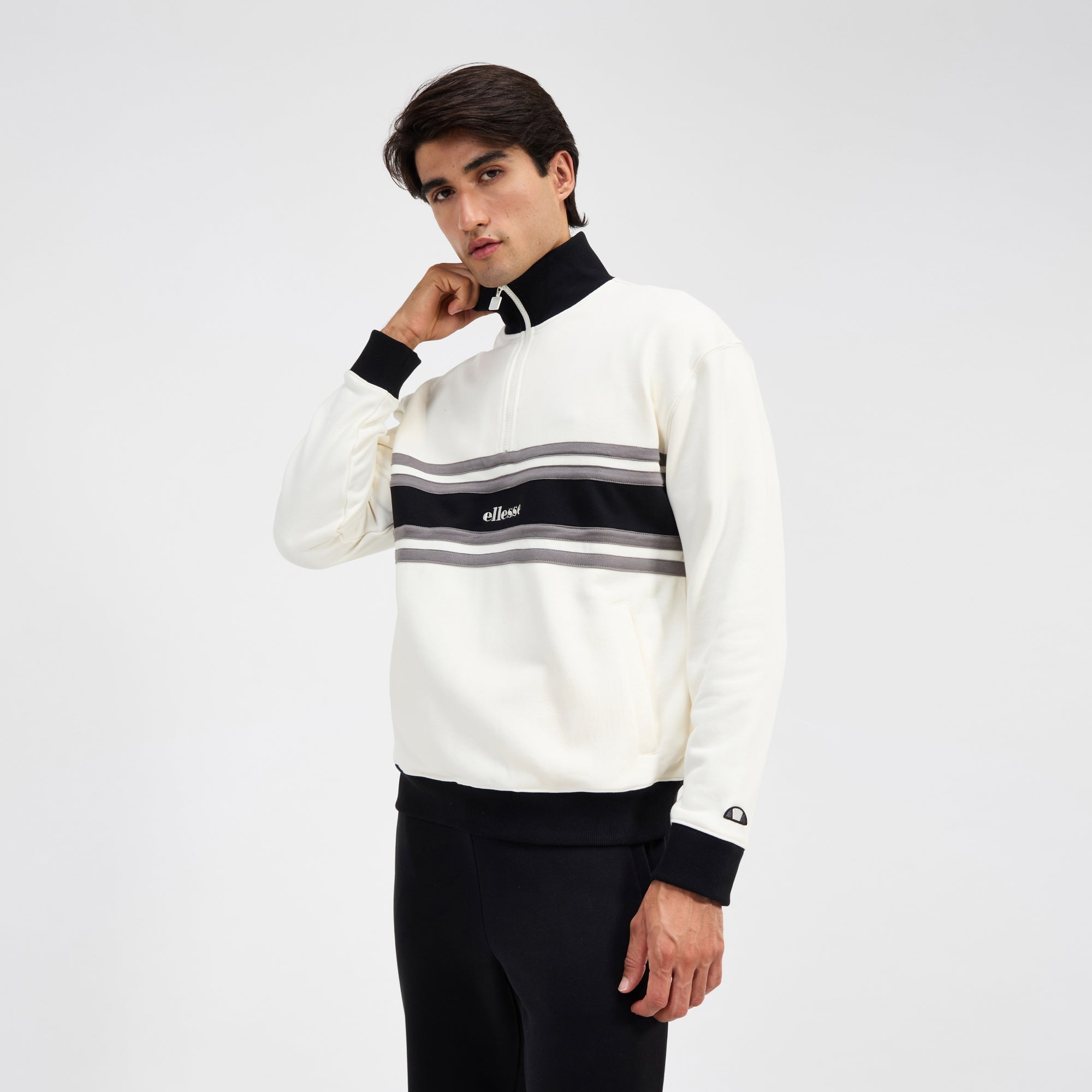 Men's Cossoine 1/4 Zip Top White | ellesse UK