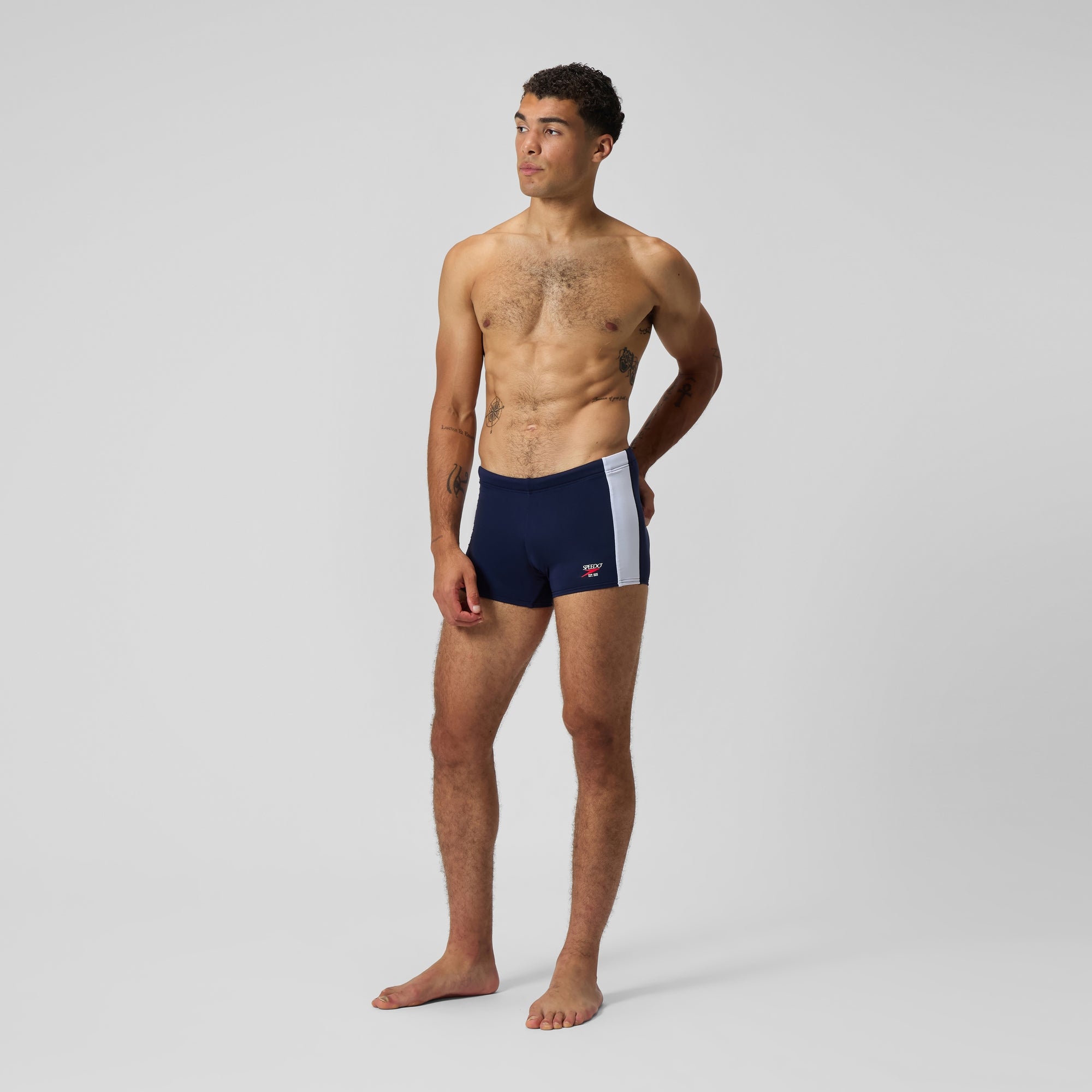Men's Jetstream Retro Colorblock Square Leg Navy | Speedo USA