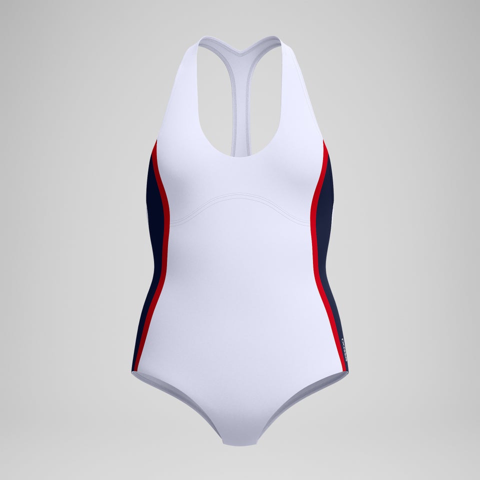 Women's Jetstream Colorblock Boyleg One Piece White