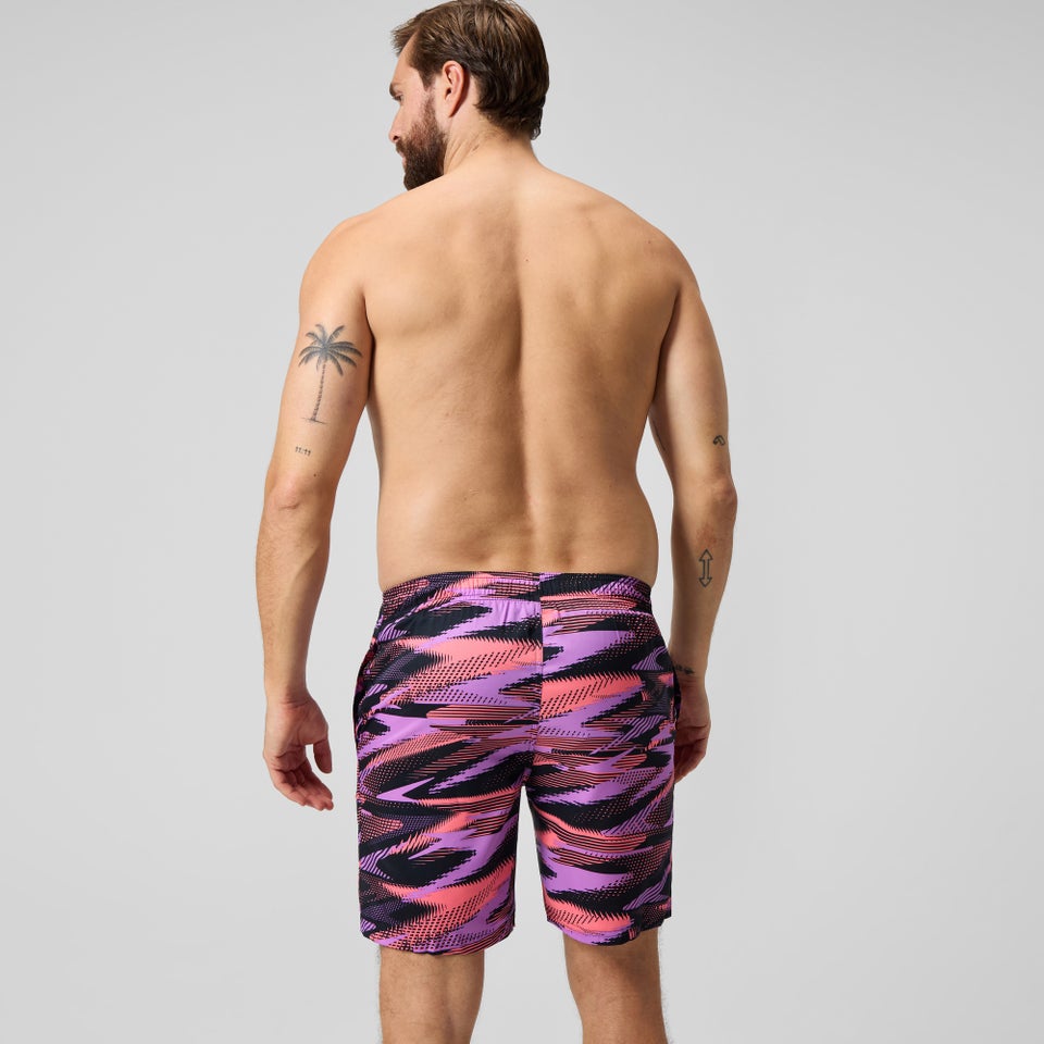 Men's Xpress Lite 18'' Allover Swim Shorts Black/Pink