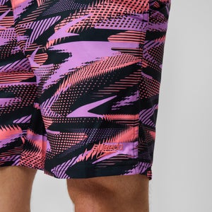 Men's Xpress Lite 18'' Allover Swim Shorts Black/Pink