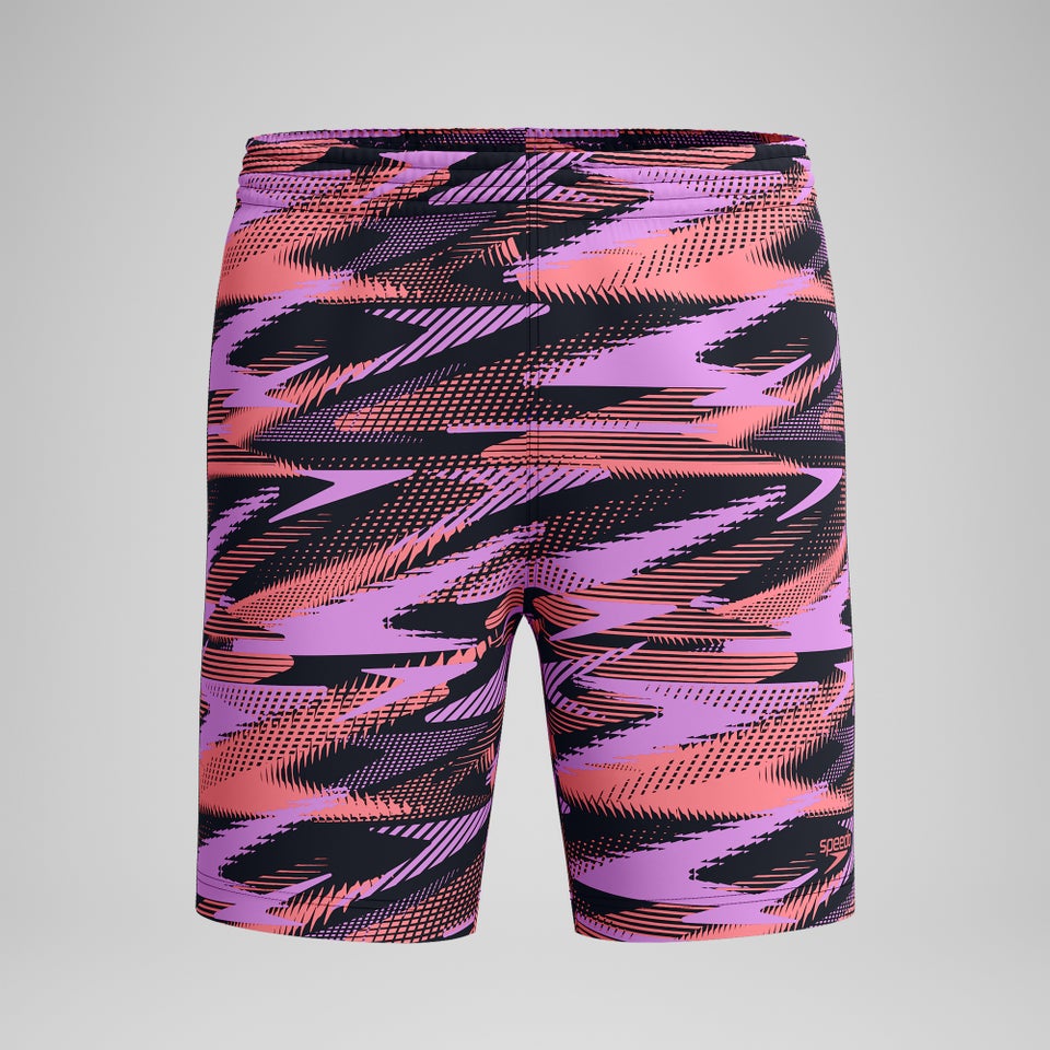 Men's Xpress Lite 18'' Allover Swim Shorts Black/Pink