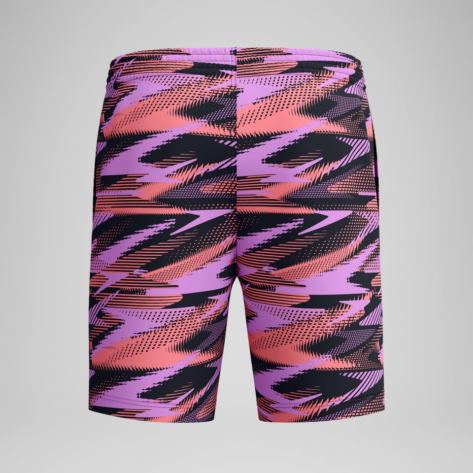 Men's Xpress Lite 18'' Allover Swim Shorts Black/Pink