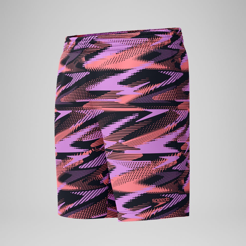 Men's Xpress Lite 18'' Allover Swim Shorts Black/Pink