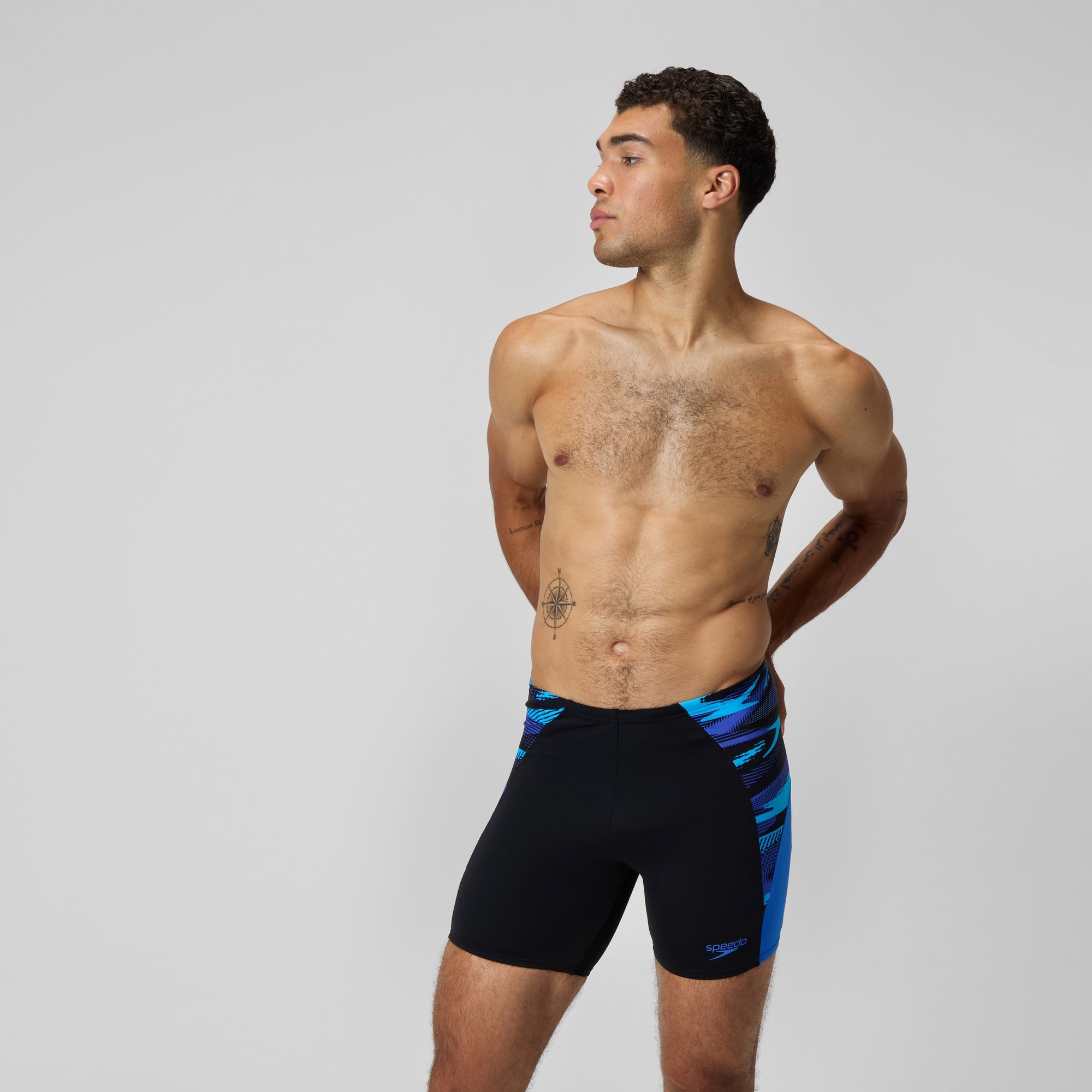 Men's Endurance+ Max Splice Jammer Black/Blue | Speedo UK