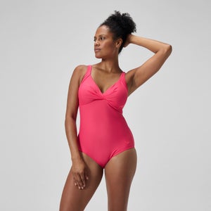 Women's Shaping Cross Knot Swimsuit Pink