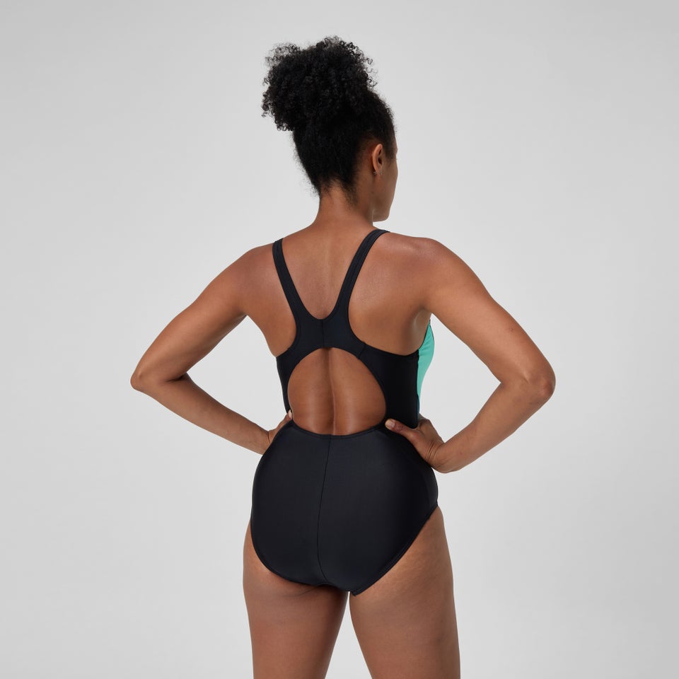 Women's Colourblock 2.0 Swimsuit Black/Turquoise