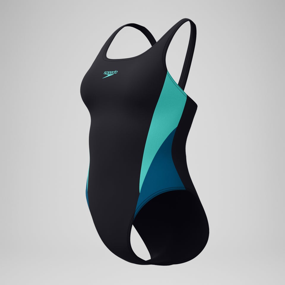 Women's Colourblock 2.0 Swimsuit Black/Turquoise