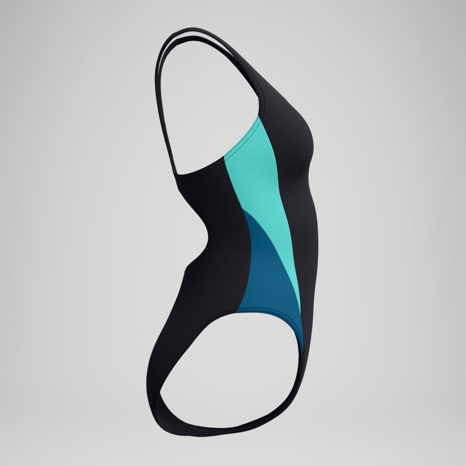 Women's Colourblock 2.0 Swimsuit Black/Turquoise