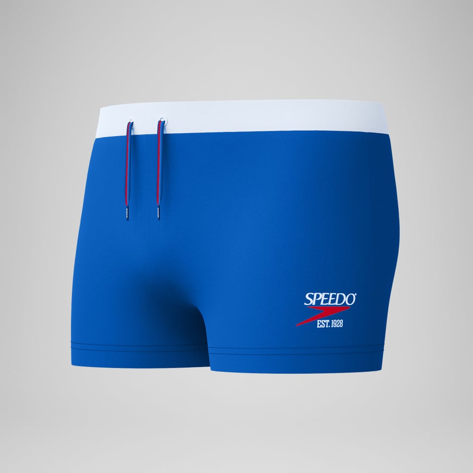 Square Leg Jetstream Retro couleur unie pour hommes, bleu