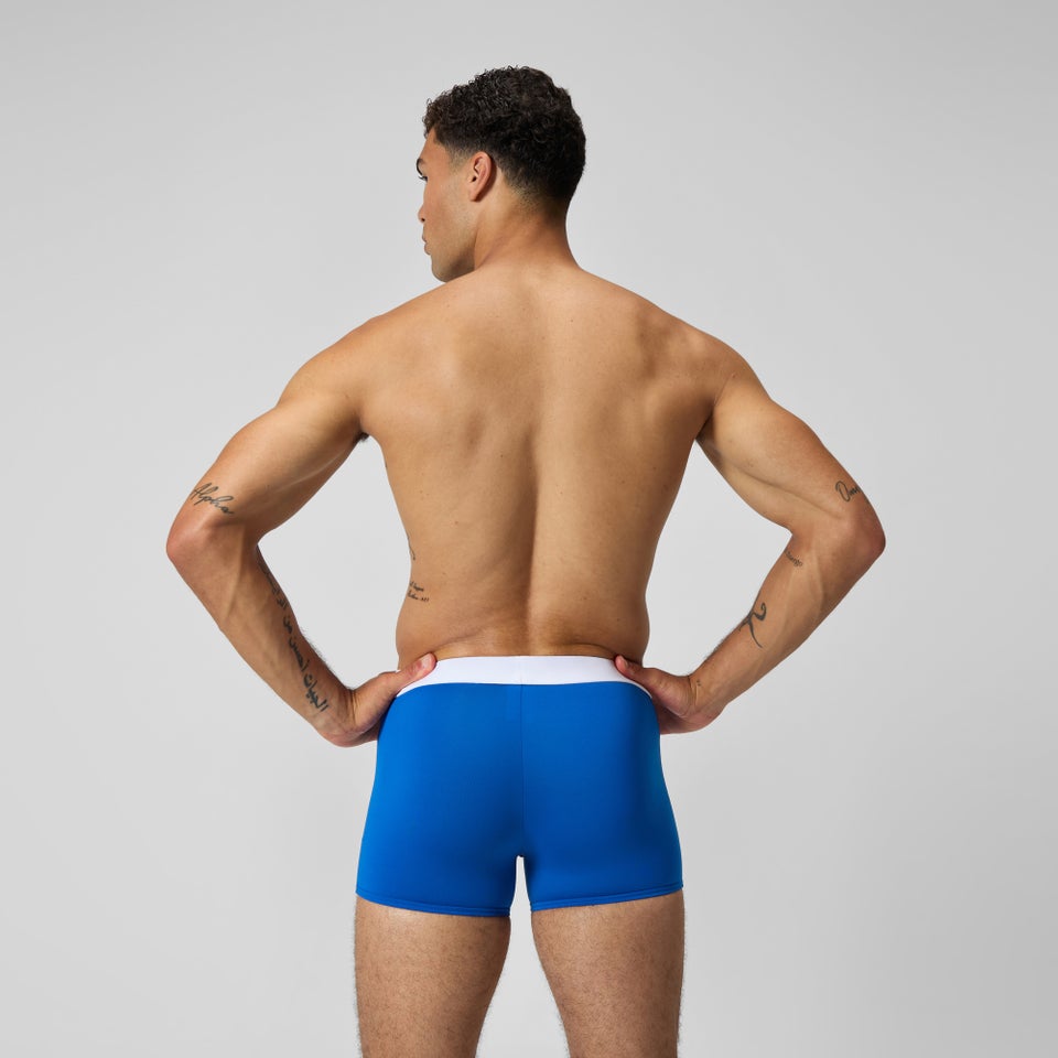 Square Leg Jetstream Retro couleur unie pour hommes, bleu