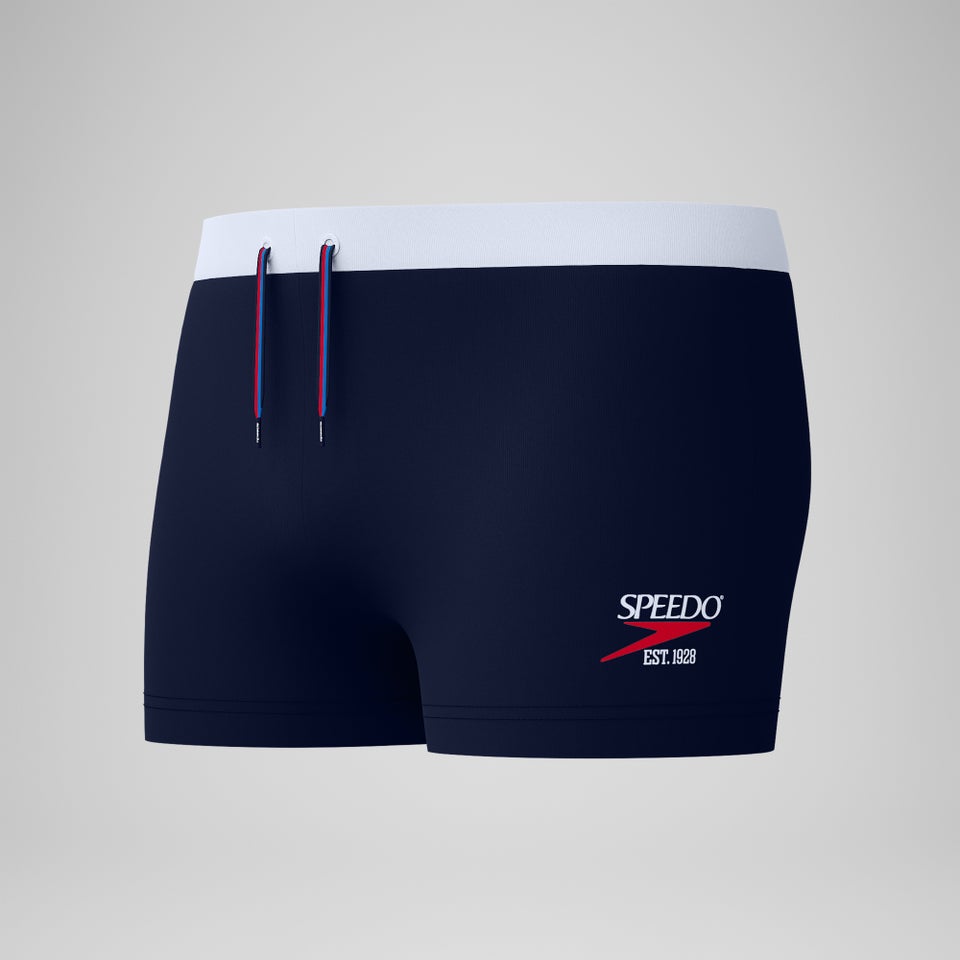 Square Leg Jetstream Retro couleur unie pour hommes, bleu marine