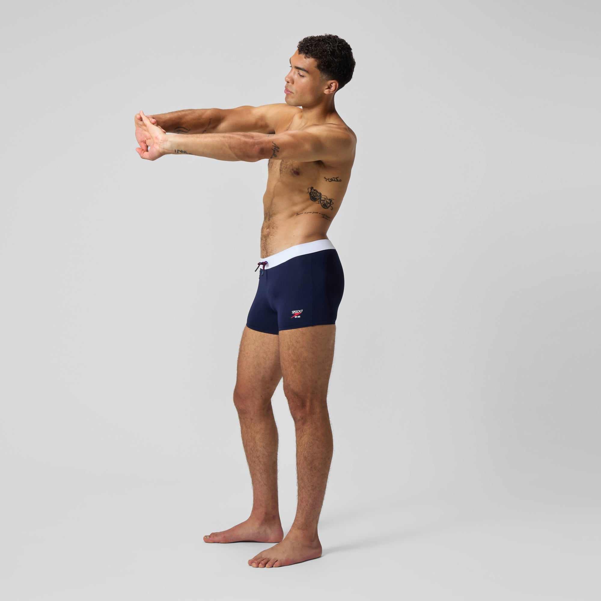 Men's Jetstream Retro Solid Square Leg Navy | Speedo USA