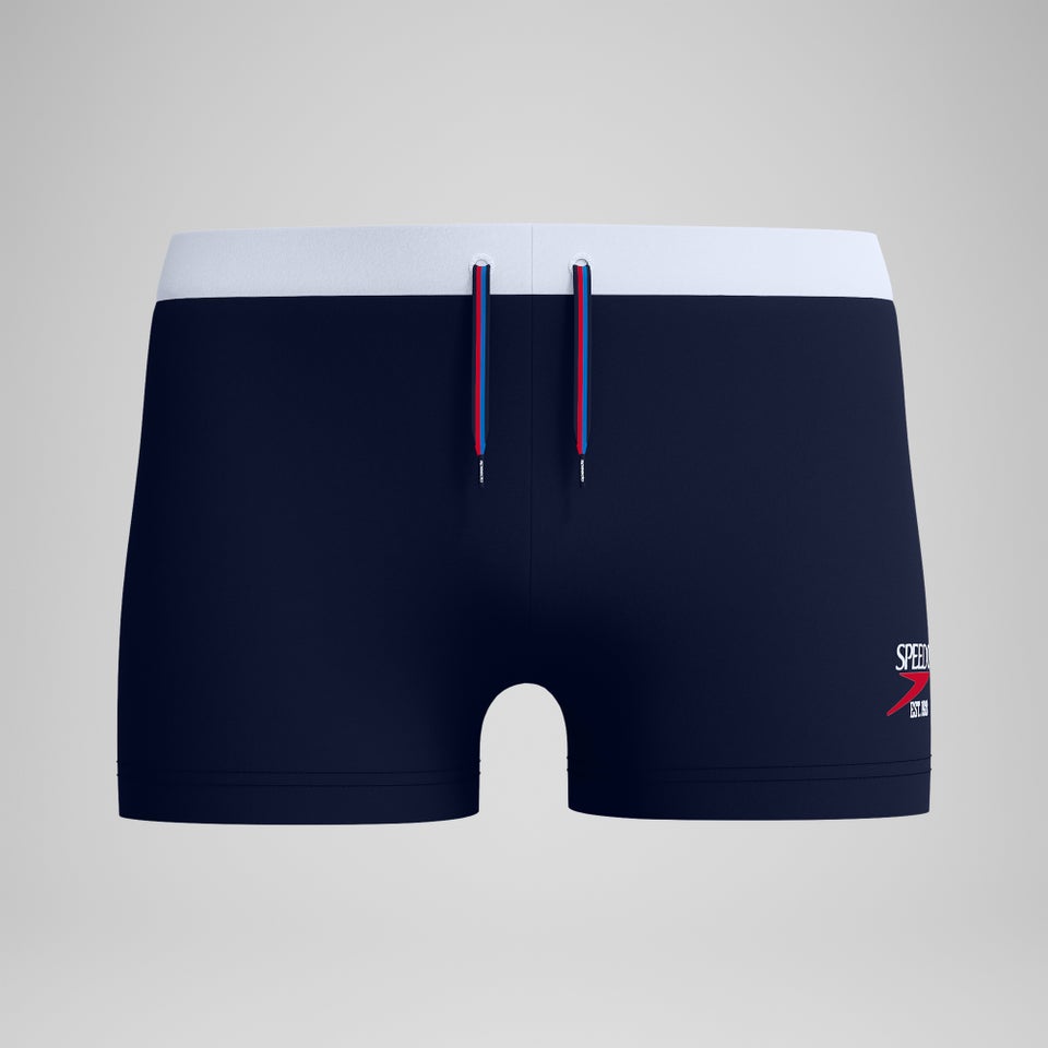 Square Leg Jetstream Retro couleur unie pour hommes, bleu marine