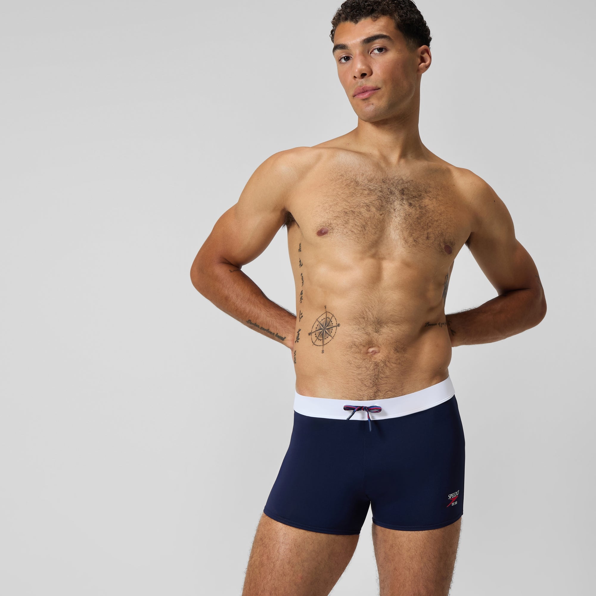 Men's Jetstream Retro Solid Square Leg Navy | Speedo USA