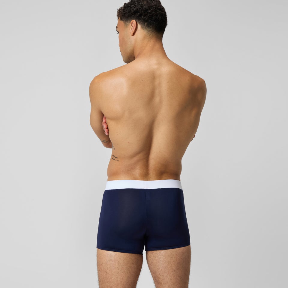 Square Leg Jetstream Retro couleur unie pour hommes, bleu marine