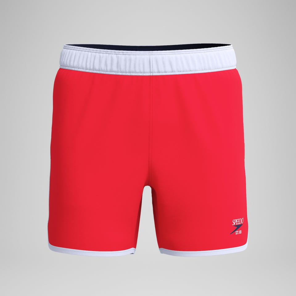 Maillot de bain Jetstream Retro Logo 16 po pour hommes, rouge