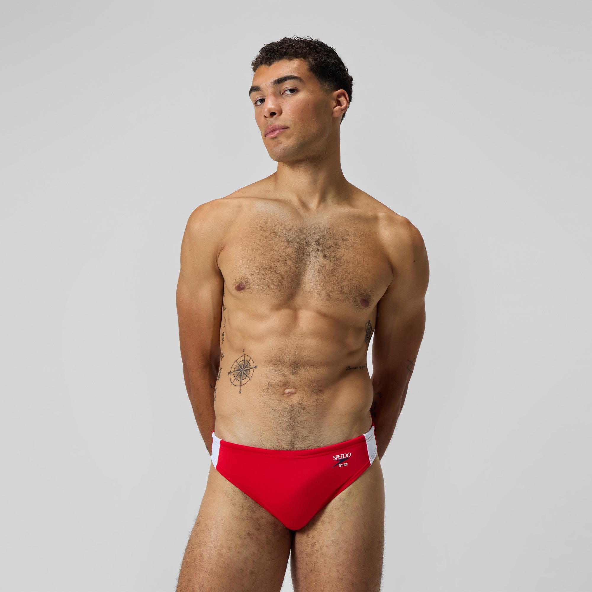 Men's Jetstream Retro Colorblock Brief Red | Speedo USA