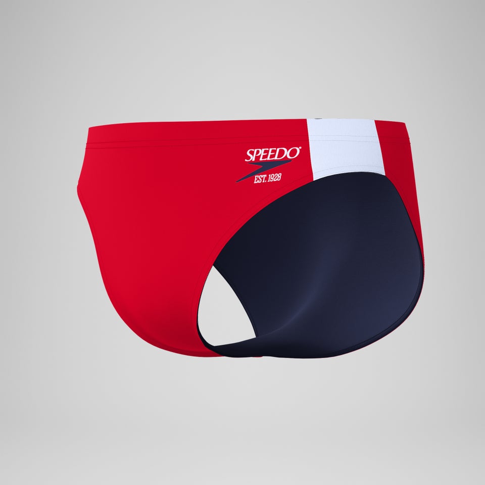 Men's Jetstream Retro Colorblock Brief Red