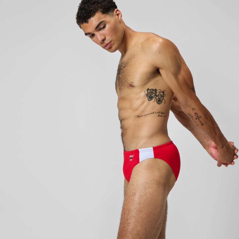 Men's Jetstream Retro Colorblock Brief Red