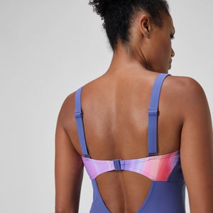 OpusGem DD+ Bedruckter Formender Badeanzug Blau für Damen