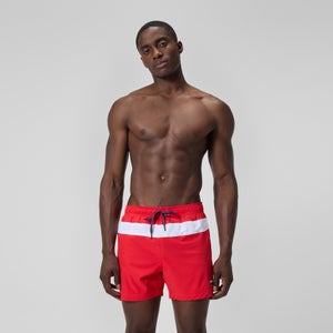 Men's Jetstream Retro Colorblock Volley Swim Trunks Red
