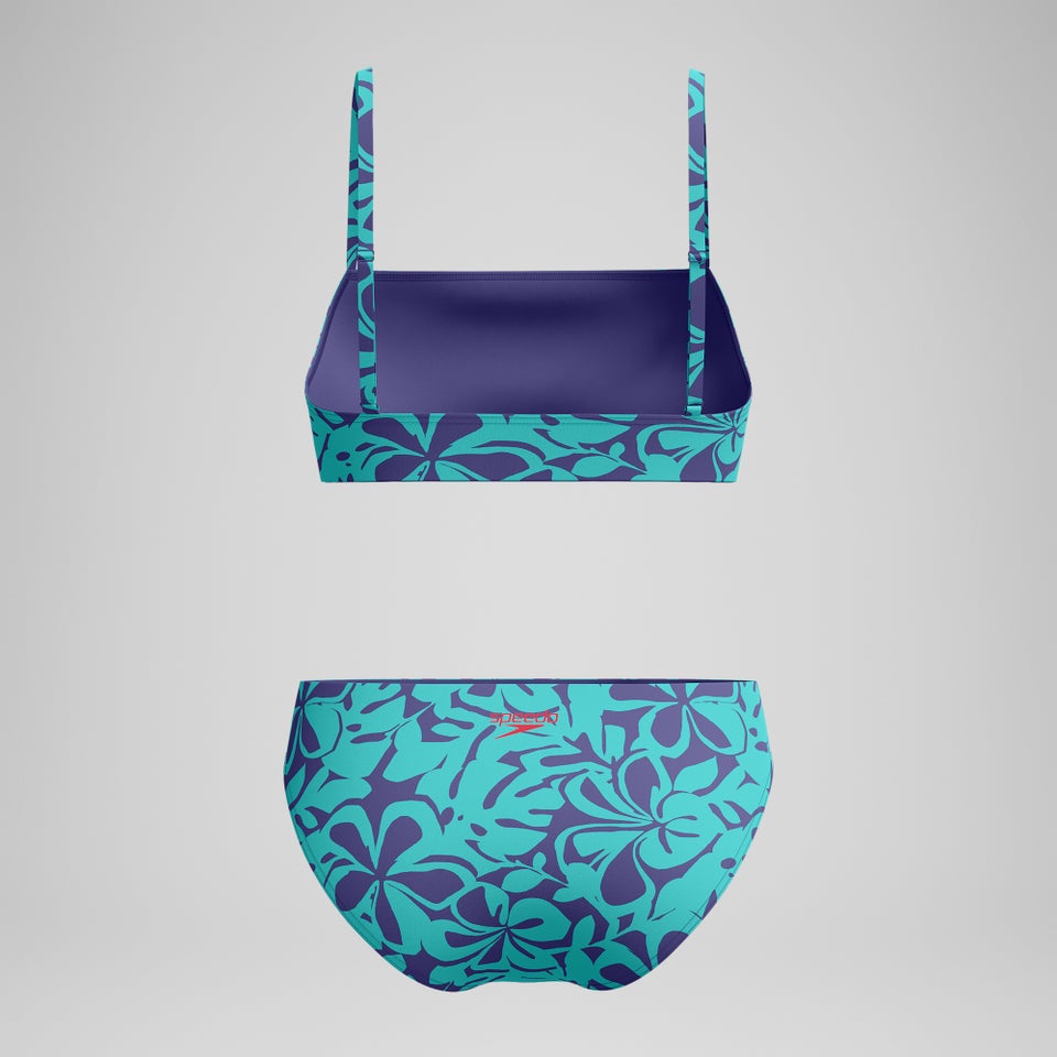 Women's Printed Adjustable Thinstap Bikini Blue/Green