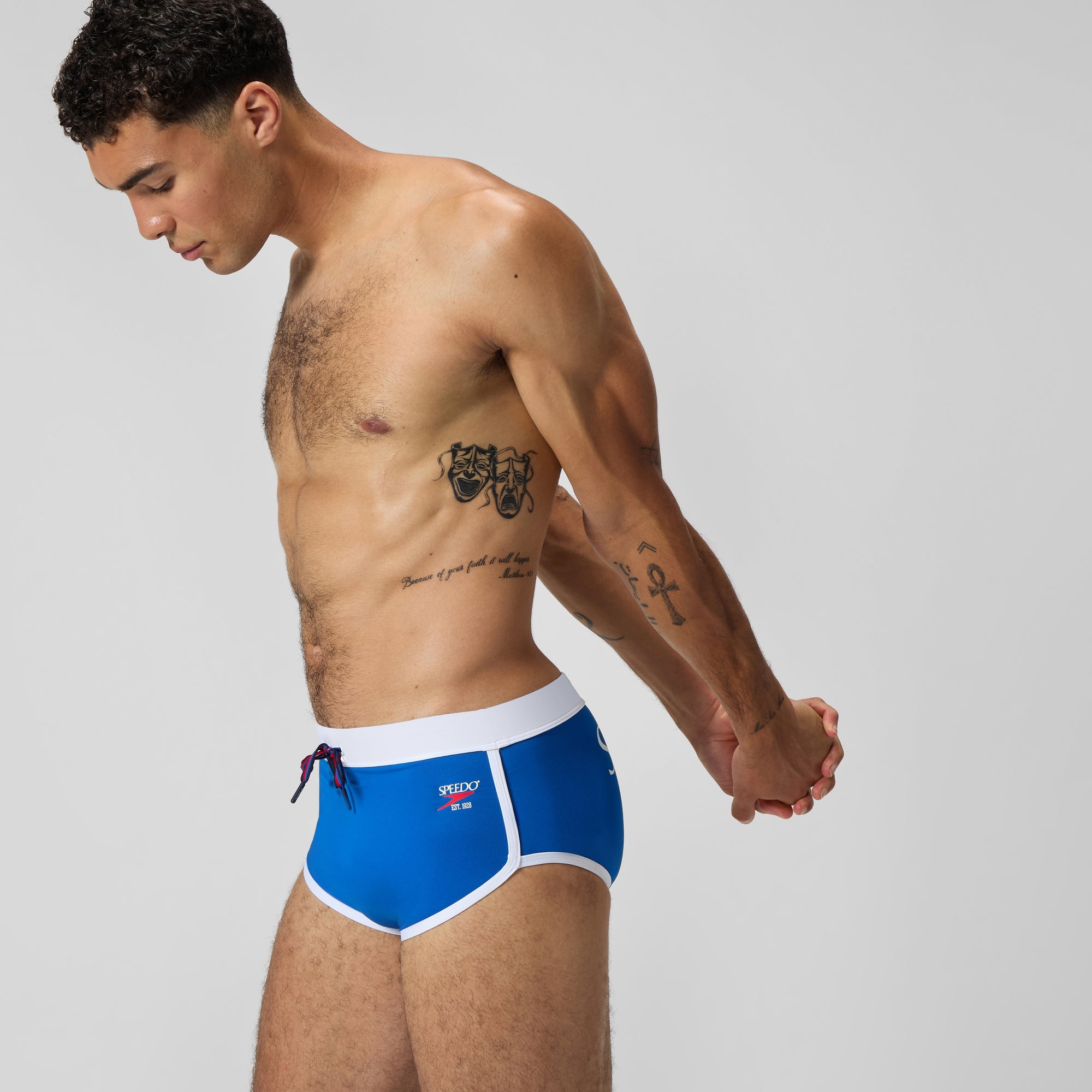 Men's Jetstream Retro Logo Brief Blue
