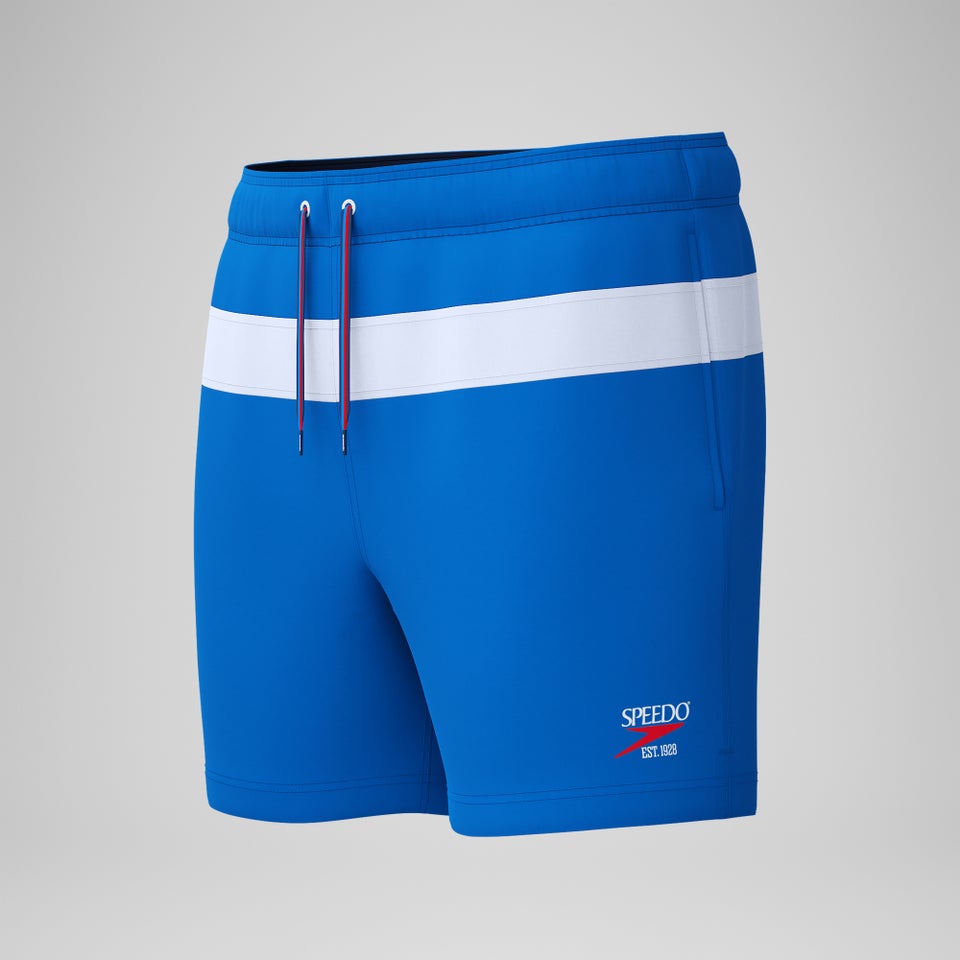 Maillot de bain rétro Jetstream Volley pour hommes, bleu/blanc