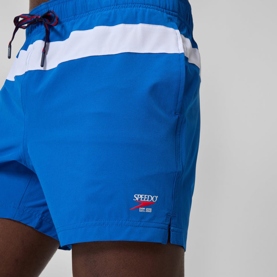 Maillot de bain rétro Jetstream Volley pour hommes, bleu/blanc