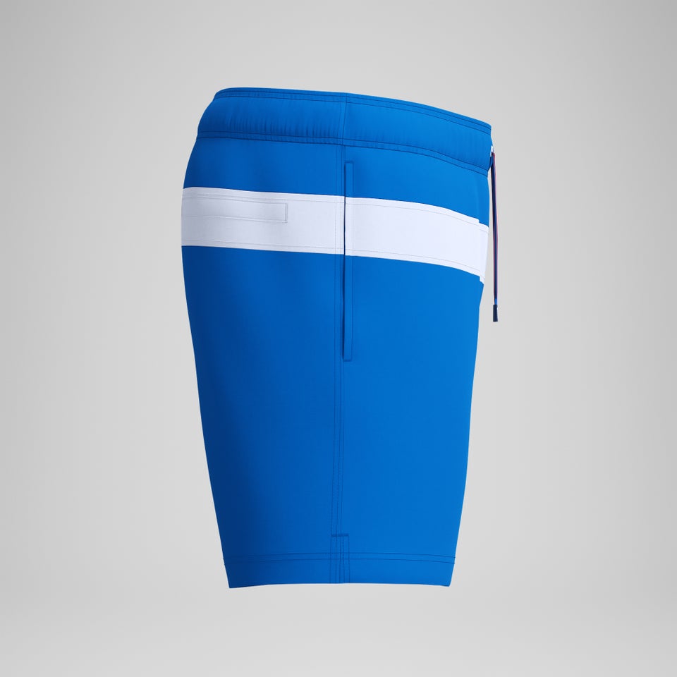 Maillot de bain rétro Jetstream Volley pour hommes, bleu/blanc