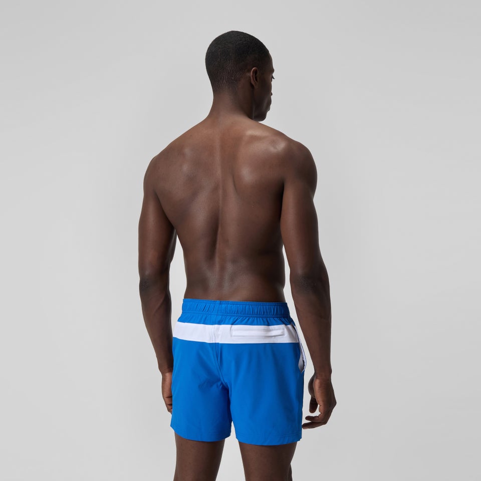 Maillot de bain rétro Jetstream Volley pour hommes, bleu/blanc
