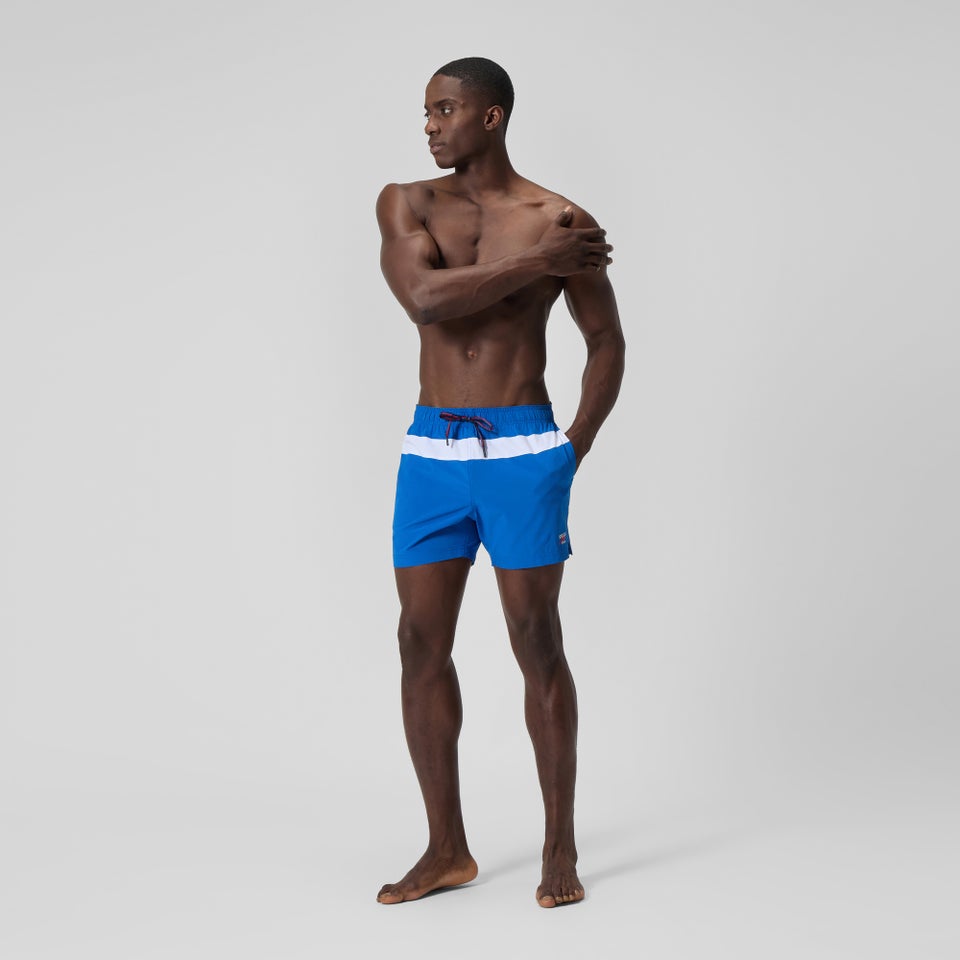 Maillot de bain rétro Jetstream Volley pour hommes, bleu/blanc