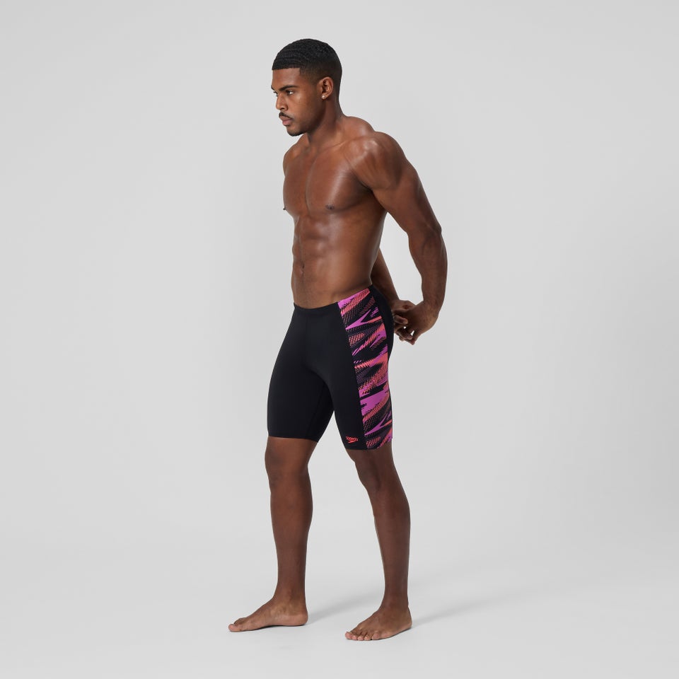 HyperBoom Panel-Schwimmhose Schwarz/Pink für Herren