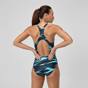 Women's HyberBoom Allover Medalist Swimsuit DarkTeal/Green