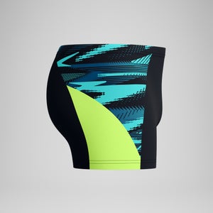 Endurance+ Max Splice-Aquashorts Schwarz/Gelb für Herren